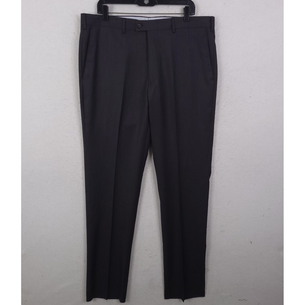 JB Britches Dress Pants Mens 38 R Mid Grey Milano Trim Fit Made In Italy NWT